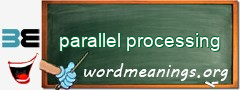 WordMeaning blackboard for parallel processing